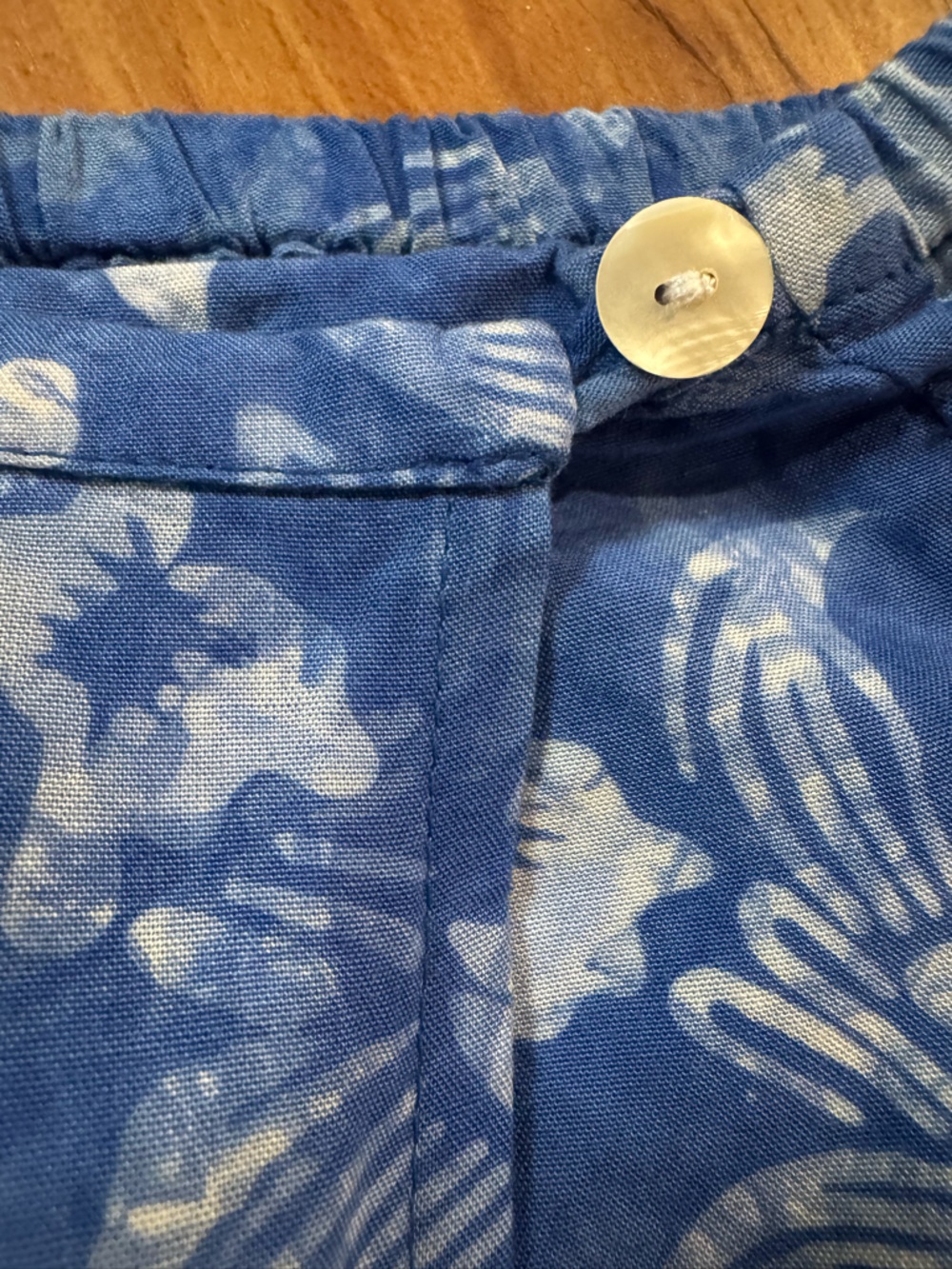 NTCO Nomadic Traders Women's Blue Floral Rayon Wrap Skirt Tropical Resort Boho M - Picture 4 of 9